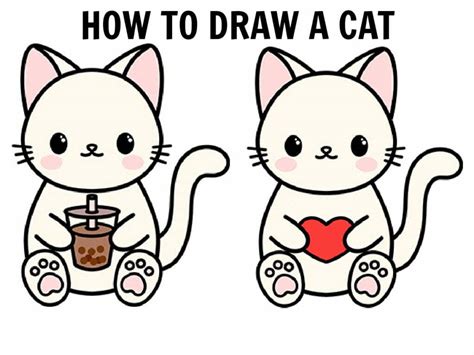 How To Draw A Cat For Kids Step By Step Cat Drawing F