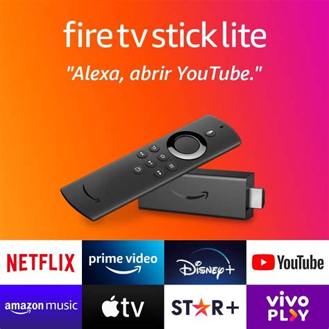 Fire Tv Stick Lite Com Controle Remoto Lite Por Voz Com Alexa Sem Controles De Tv Streaming