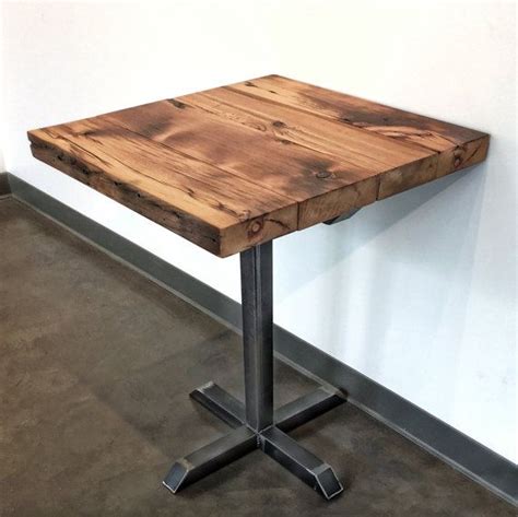 Some tables and chairs are suitable for events outside of the restaurant, for serving at social events and parties. Reclaimed Old Growth Wood and Steel Pedestal Pub Table ...