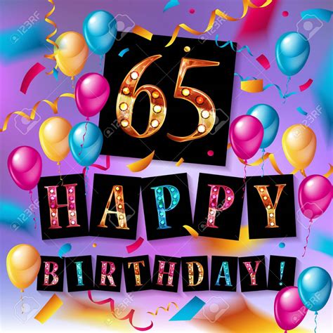 Happy 65 Birthday Images Printable Template Calendar