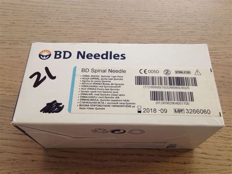 New Bd 405170 Spinal Needle 25ga X 300in 21box X Disposables