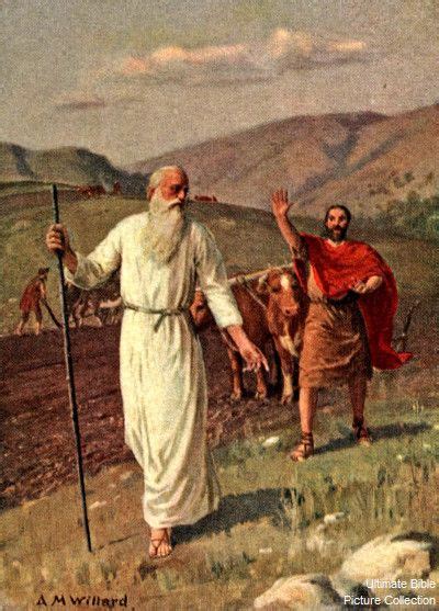Elijah Calls Elisha To Help Him In The Service Of God Old Testament