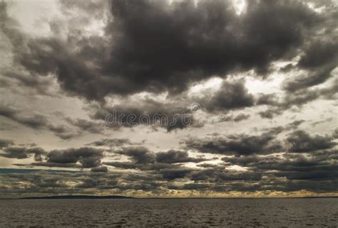 Dark Clouds Over The Sea Stock Image Image Of Blue 65188267