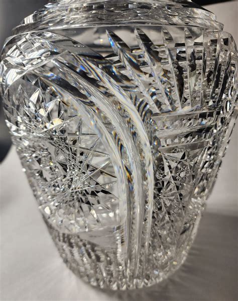 Abp Cut Glass Vase Antique Tg Ebay