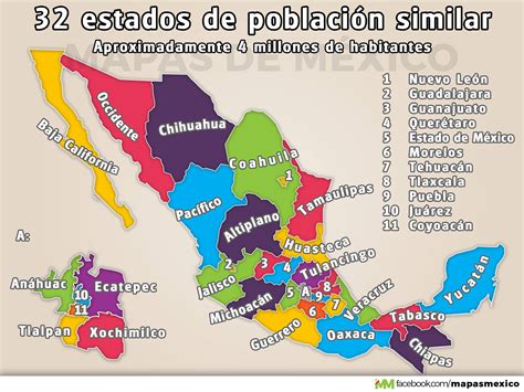 Estados De México Listado Y Mapa Saber Es Práctico 46 Off