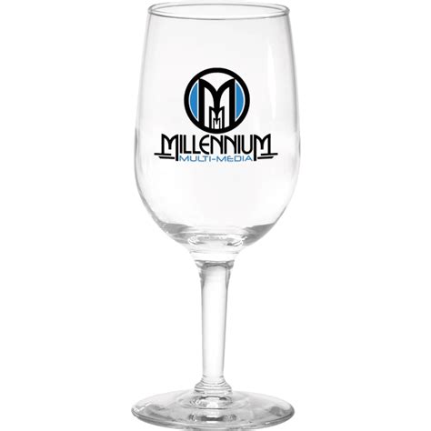 promotional 6 5 oz tall wine glass personalized with your custom logo