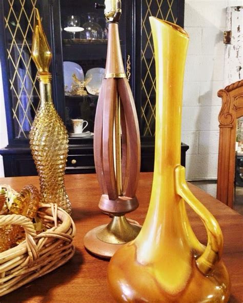 i love anything mcm these mid century vases and lamp are classy mid century style mid