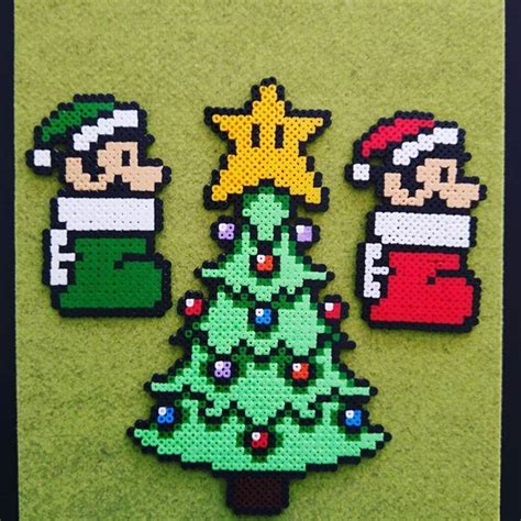 Christmas Mario Perler Beads By Superlikes Melty Beads Pinterest