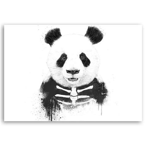 Tableau Squelette De Panda Feeby Noir