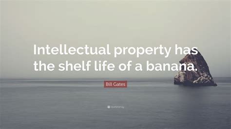 Bill Gates Quote “intellectual Property Has The Shelf Life Of A Banana