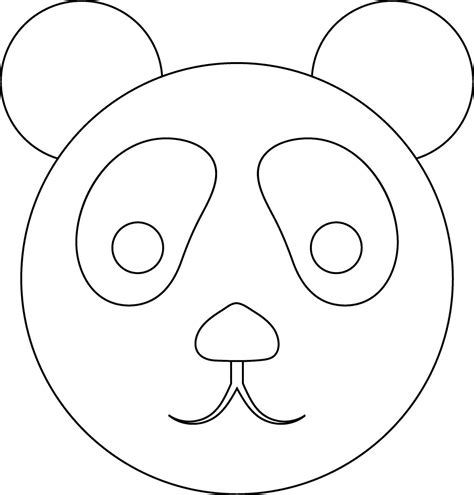 Cute Panda Bear Face Icon In Stroke Style 24826639 Vector Art At Vecteezy