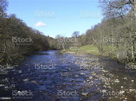 Bolton Abbey And The River Wharfe Yorkshire England Stock Photo