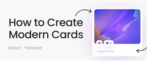 How To Create Modern Cards Using React And Tailwind DEV Community