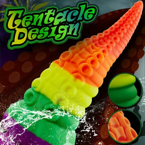 orsen 8 66 inch tentacle silicone rainbow dildo with suction cup bestvibe