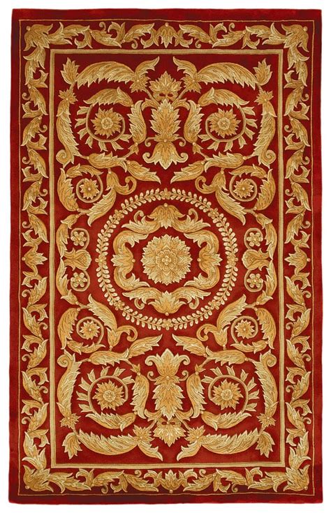 With a modern structure and complex design in the latest colour palettes, this piece is. Red and gold Chinese inspired design rug | Chinese rug, Rugs, Rugs on carpet
