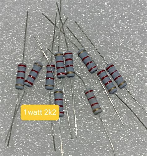 10buah Resistor 1watt 2k2 Ohm Resistor 2k2ohm 1w 1 Watt 2k2 Ohm