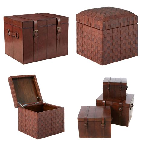 Leather Storage Boxes And Cubes Boxes And Baskets Store