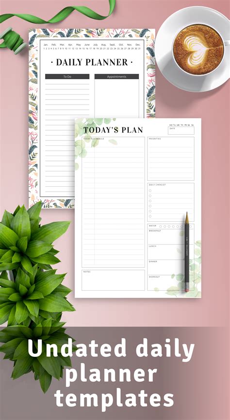 Undated Daily Planner Templates