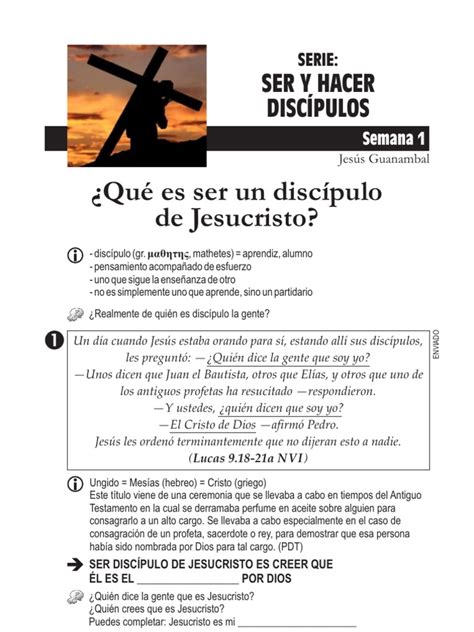 Serie Ser Y Hacer Discipulos 01 Que Es Ser Un Discipulo De Jesucristo Pdf La Resurrección De