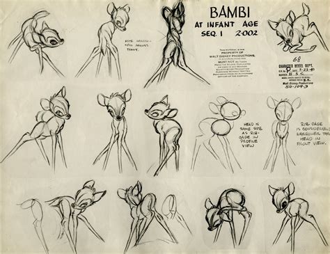Bambi Model Sheet Id Aprdismodel5556 Van Eaton Galleries Cartoon Sketches Disney Sketches