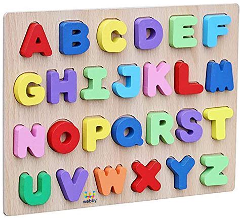 Buy Webby Wooden Capital Alphabets Letters Learning Educational Puzzle