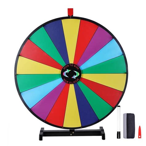 Winspin 30 Tabletop Color Dry Erase Spinning Prize Wheel Prize Wheel