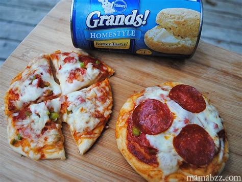 This homemade deep dish pizza is delicious. Pillsbury Grands Mini Pizzas- Charleigh would like these ...