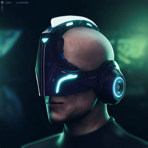 Photo Futuristic Robot Futuristic Helmet Design Sci Fi Concept Art