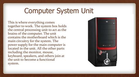 Parts Of The Computer презентация онлайн