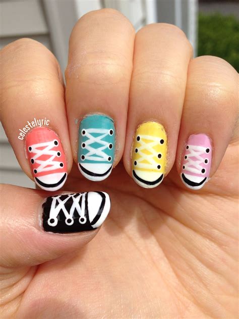 Converse Nails By Bunny To Redditlaqueristas Cute Nails Nail Designs