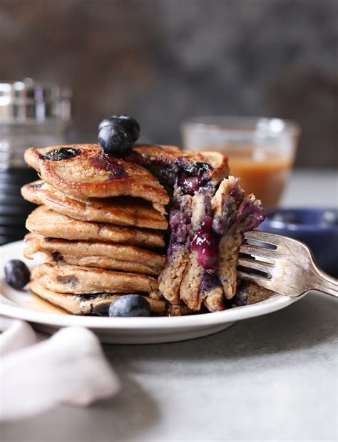 Try leaving the very center gooey for a different texture and flavor. Blueberry-Banana Oatmeal Pancakes- Domesticate ME!
