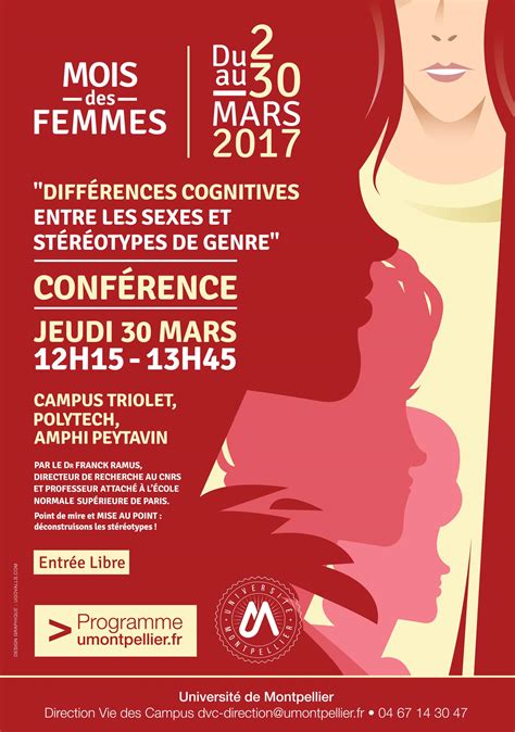 Conférence Différences Cognitives Entre Les Sexes Et Stéréotypes De Genre Le Mois Des Femmes