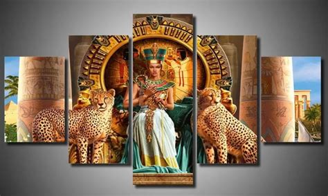 Diy 5pcs Sets Queen Of Egypt Diamond Painting Cross Stitch Kits Full Round 5d Diamond Embroidery