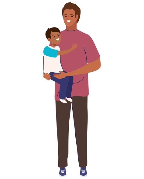 father carrying son 5177245 vector art at vecteezy
