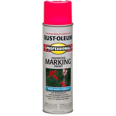 Rust Oleum Professional Pink Water Based Marking Paint Spray Can At