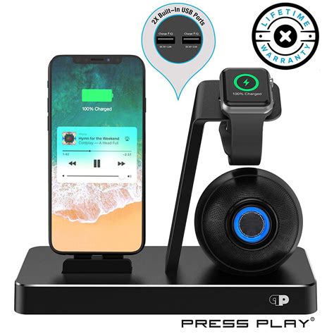 Press Play One Dock Beat Power Station And Wireless Speaker Dock Stand