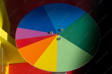Sector Color Wheel Multi Colored Wheel Segmented Palette Stock Photo