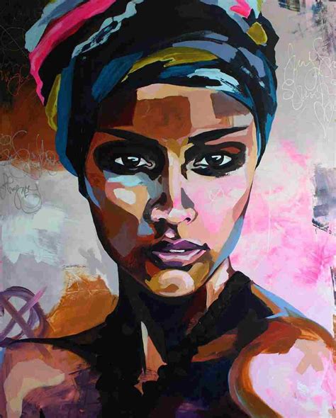 Abstract Woman Art Print Unframed Graffiti Canvas Art Portrait Art