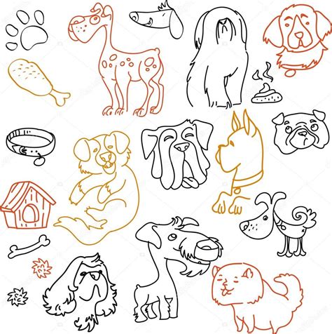 Doodle Dogs Set Pen On Paper Stock Vector Image By ©caramelina 12766040