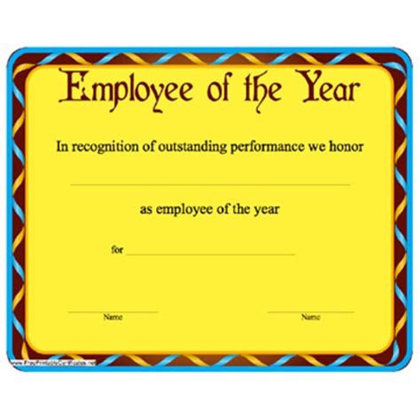 Other than helping to recognize employees, the award also encourages other employees to perform better so that they can win an award next time. Printable Employee of the Year Certificates