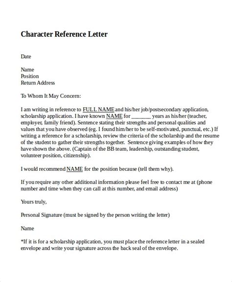10+ Best Personal / Character Reference Letter - How to ...