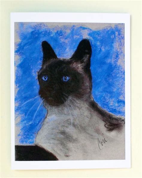 Seal Point Siamese Cat Art Note Cards By Cori Solomon Etsy Seal
