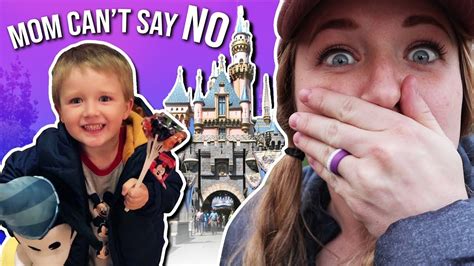 Mom Cant Say No Challenge At Disneyland Youtube