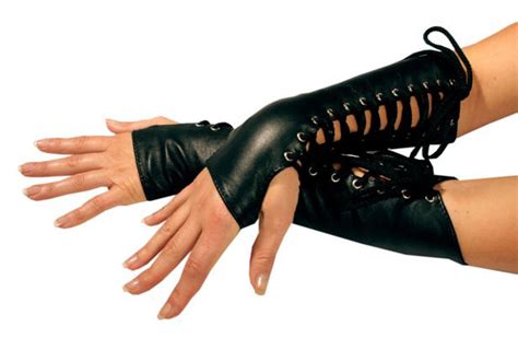 Fashionable Leather Fingerless Opera Gloves Joanna Lark