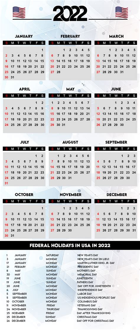 List Of Federal Holidays In Usa In 2022 Us Calendar 2022
