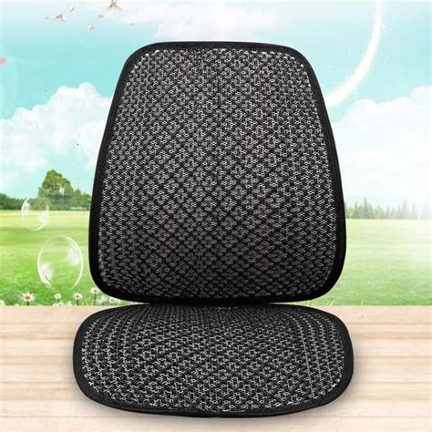 Breathable Car Seat Cushion Massage Lumbar Seat Pad Black Mesh Net Pad