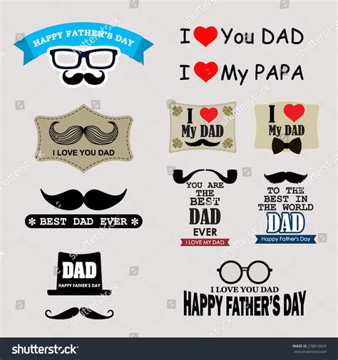 Happy Fathers Day Badges And Labels Set Happy Fathers