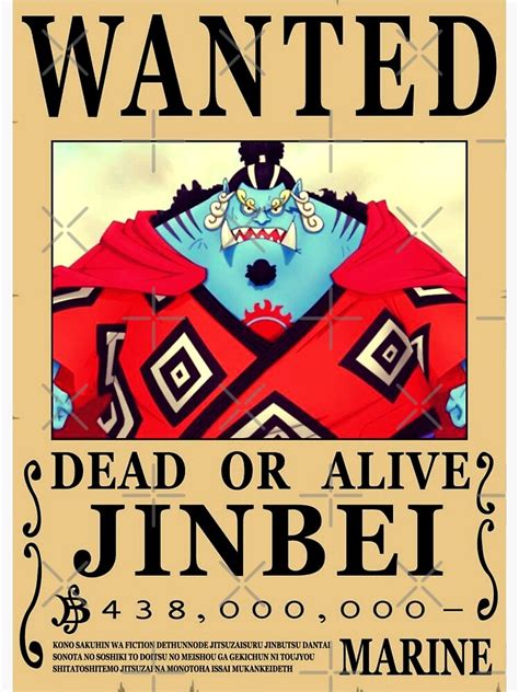 One Piece Wanted Poster Bounty Jinbei Photographic Print By