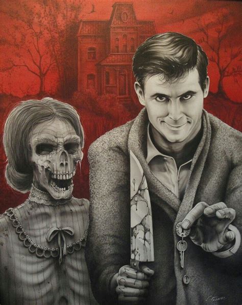 Norman Bates And Mother Horror Movie Art Horror Movie