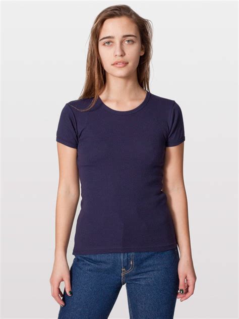 American Apparel Baby Rib Basic Short Sleeve T Shirt Where To Buy